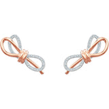 Swarovski Lifelong Bow White Mixed Plating Pierced Earrings -Seven Season