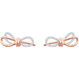 Swarovski Lifelong Bow White Mixed Plating Pierced Earrings -Seven Season