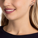 Swarovski Lifelong Bow White Mixed Plating Pierced Earrings -Seven Season