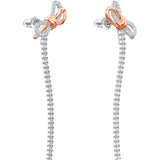 Swarovski Lifelong Bow White Mixed Plating Thread Earrings -Seven Season
