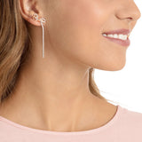 Swarovski Lifelong Bow White Mixed Plating Thread Earrings -Seven Season