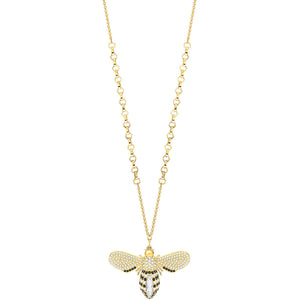 Swarovski Lisabel Halskette Bee White Gold Plating Pendant Necklace -Seven Season