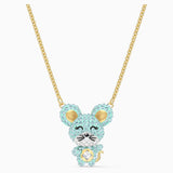 Swarovski Little Aqua Rat Mixed Metal Finish Pendant Necklace -Seven Season