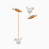 Swarovski Little Bunny Multi-Colored Rose Gold Plating Pierced Earrings-Seven Season