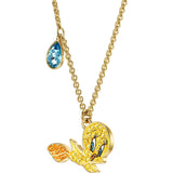 Swarovski Loney Tunes Tweety Multi-Colored Gold-Tone Plated Pendant Necklace-Seven Season