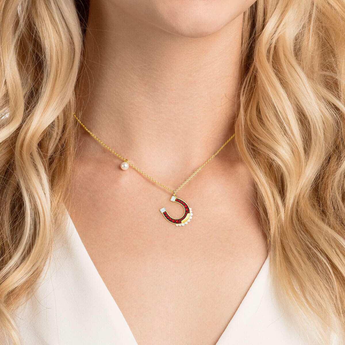 Swarovski towards horseshoe necklace on sale