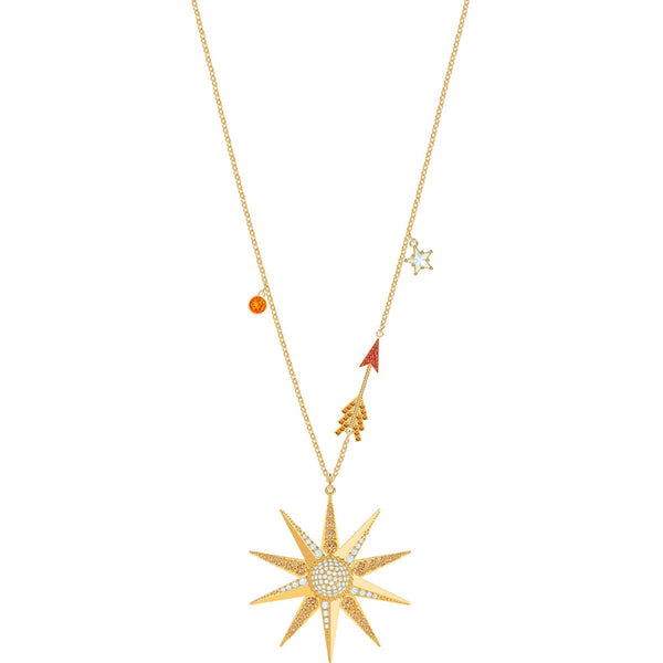 Lucky Goddess Star Multi-Colored Gold Plating Pendant Necklace Lucky Goddess Star Multi-Colored Gold Plating Pendant Necklace