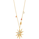 Swarovski Lucky Goddess Star Multi-Colored Gold Plating Pendant Necklace-Seven Season