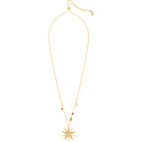 Swarovski Lucky Goddess Star Multi-Colored Gold Plating Pendant Necklace-Seven Season