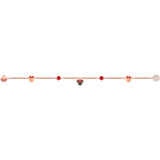 Swarovski Minnie Strand Multi-Colored Rose Gold Plating Bracelet -Seven Season