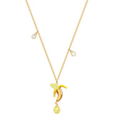 Swarovski No Regrets Banana Multi-Colored Gold Plating Pendant Necklace-Seven Season