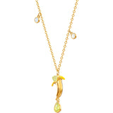 Swarovski No Regrets Banana Multi-Colored Gold Plating Pendant Necklace-Seven Season