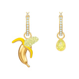 Swarovski No Regrets Banana Multi-Colored Gold Plating Pierced Earrings-Seven Season