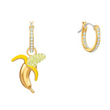 Swarovski No Regrets Banana Multi-Colored Gold Plating Pierced Earrings-Seven Season