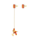 Swarovski No Regrets Cocktail Multi-Colored Gold Plating Pierced Earring-Seven Season