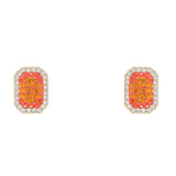 Swarovski No Regrets Cocktail Multi-Colored Gold Plating Pierced Earring-Seven Season