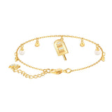 Swarovski No Regrets Ice Cream Multi-Colored Gold Plating Chain Bracelet-Seven Season