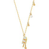 Swarovski No Regrets Ice Cream Multi-Colored Gold Plating Pendant Necklace-Seven Season