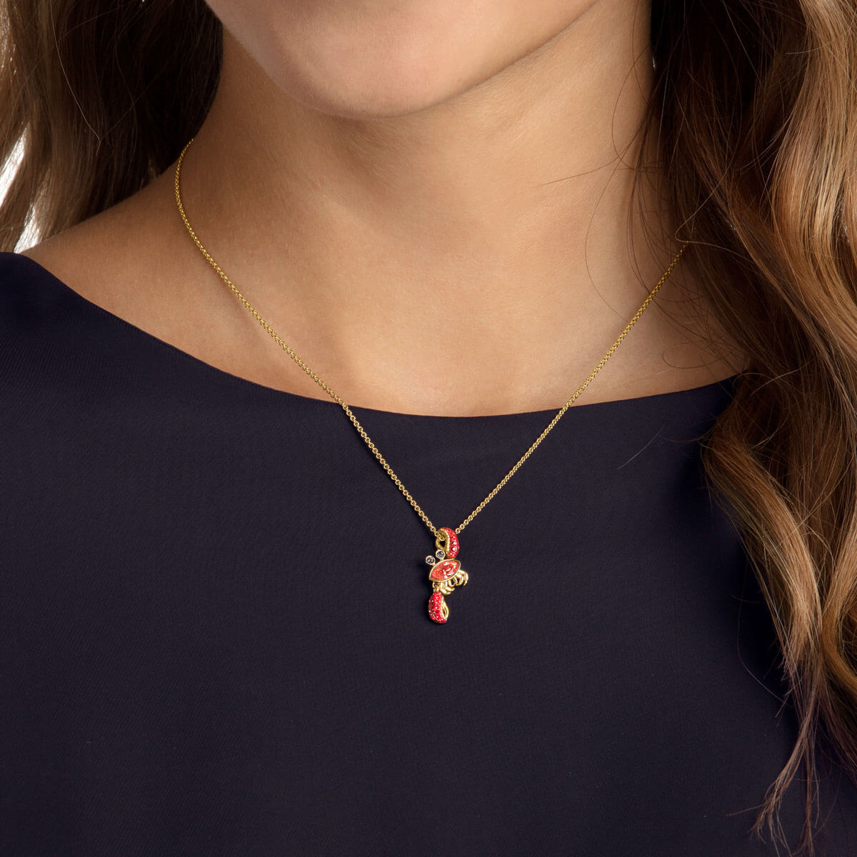 Ocean Crab Multi-Colored Gold Plating Pendant Necklace - Seven Season