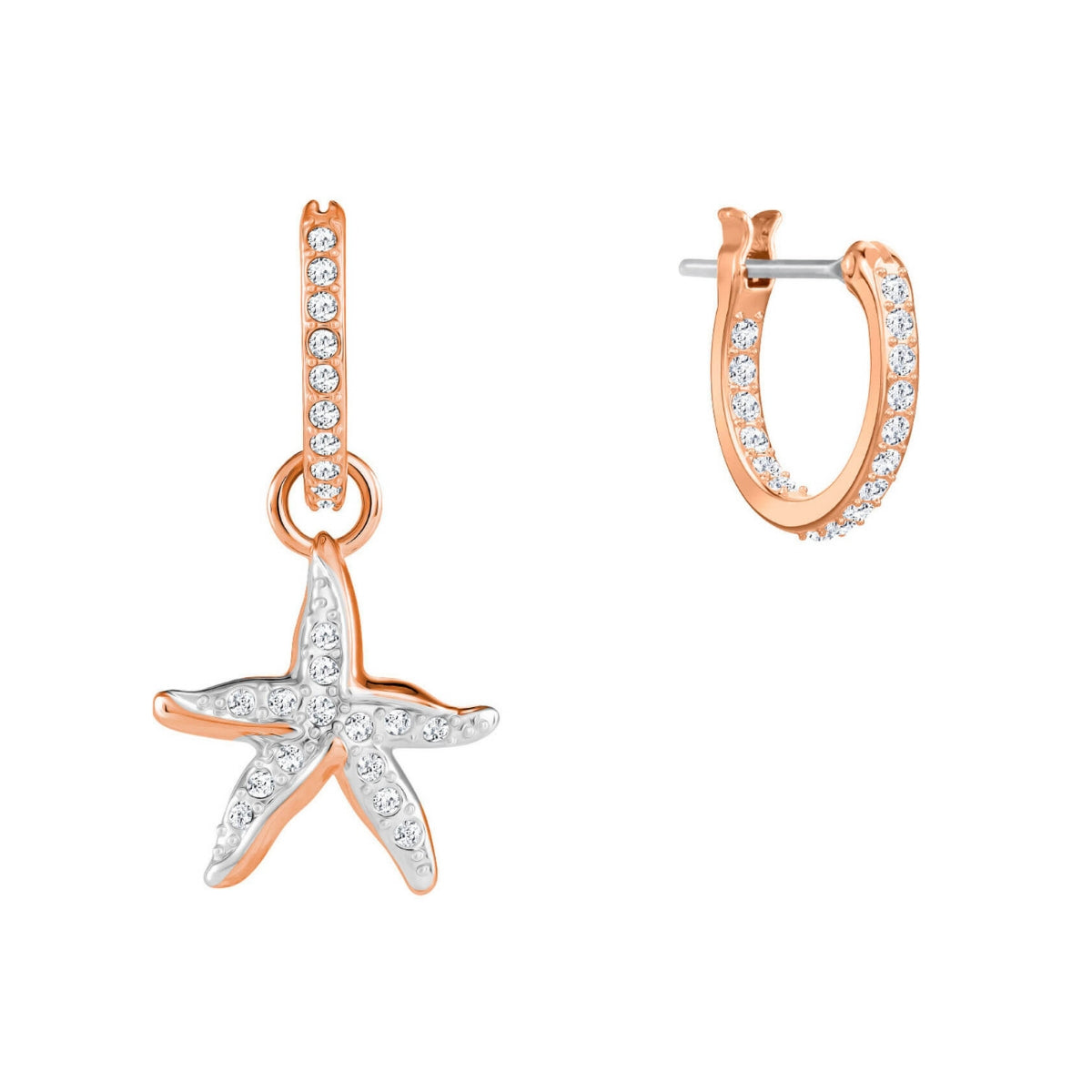Ocean Crab White Rose Gold Plating Pierced Earrings Seven Season