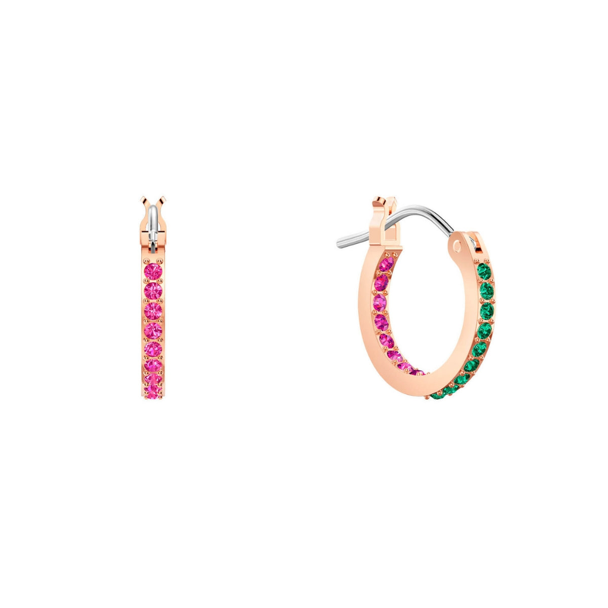 SWAROVSKI　Milleniaフープピアス＆ OCEAN LOBSTER Ocean Lobster Multi-Colored Rose Gold Plating Pierced