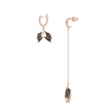 Swarovski Prosperity Multi-Colored Rose-Gold Tone Plated Asymmetric Pierced Earrings-Seven Season