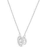 Swarovski Sparkling Dance White Rhodium Plating Round Necklace-Seven Season