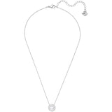 Swarovski Sparkling Dance White Rhodium Plating Round Necklace-Seven Season