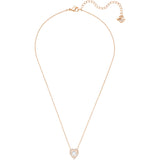 Swarovski Sparkling Dance White Rose Gold Plating Heart Necklace -Seven Season