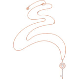 Swarovski Sparkling Dance White Rose Gold Plating Key Necklace -Seven Season