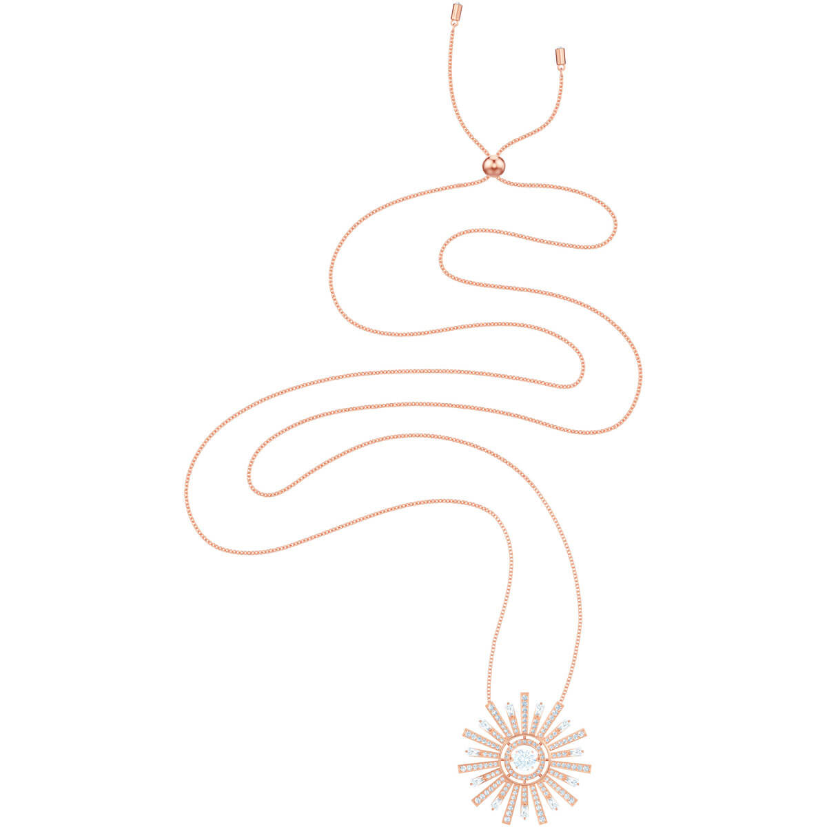 Sunshine Large White Rose Gold Plating Pendant Necklace - Seven Season