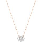 Swarovski Sunshine Medium White Rose Gold Plating Pendant Necklace-Seven Season