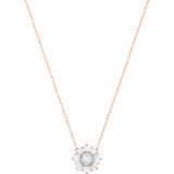 Swarovski Sunshine Medium White Rose Gold Plating Pendant Necklace-Seven Season