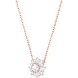 Swarovski Sunshine Medium White Rose Gold Plating Pendant Necklace-Seven Season
