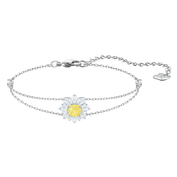 Swarovski Sunshine Medium Yellow Rhodium Plating Bracelet-Seven Season