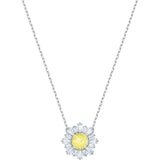 Swarovski Sunshine Medium Yellow Rhodium Plating Pendant Necklace-Seven Season