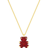 Swarovski Teddy 3D Red Gold Plating Pendant Necklace -Seven Season