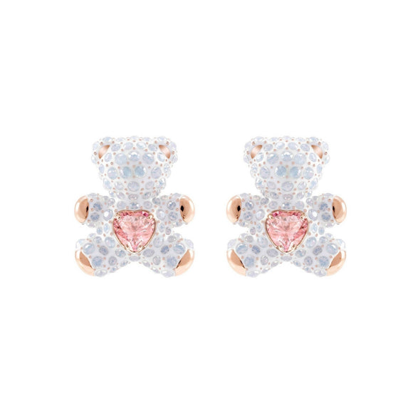 Swarovski Teddy Multi-Colored Rose Gold-Plating Pierced Earring -Seven Season