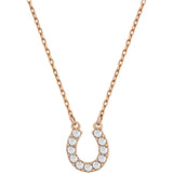 Swarovski Towards Horseshoe White Rose Gold Plating Pendant Necklace-Seven Season