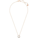 Swarovski Towards Horseshoe White Rose Gold Plating Pendant Necklace-Seven Season