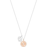 Swarovski Zodiac Leo White Rhodium Plated Pendant Necklace-Seven Season