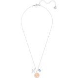 Swarovski Zodiac Pisces Blue Rhodium Plated Pendant Necklace-Seven Season