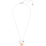 Zodiac Taurus Violet Rhodium Plated Pendant Necklace