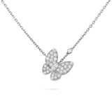 Van Cleef & Arpels Diamond Accent Butterfly Pendant Necklace-Seven Season