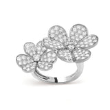 Van Cleef & Arpels Frivole Clover Between the Finger White Gold-Plated Ring-Seven Season