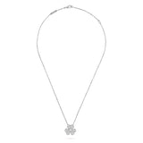 Van Cleef & Arpels Frivole Clover White Gold-Plated Pendant Necklace-Seven Season