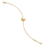 Van Cleef & Arpels Frivole Clover Yellow Gold-Plated Mirror-Polished Chain Bracelet-Seven Season