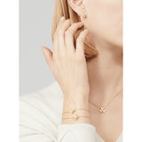 Van Cleef & Arpels Frivole Clover Yellow Gold-Plated Mirror-Polished Chain Bracelet-Seven Season