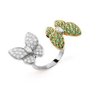 Van Cleef & Arpels Two-Tone Double Butterfly Between the Finger Ring-Seven Season
