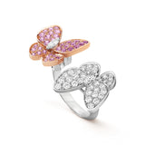 Van Cleef & Arpels Two-Tone Two Butterflies Dance Across the Finger Ring-Seven Season